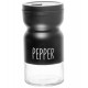 Pimenteiro 120ml De Vidro Com Tampa De Metal Preto